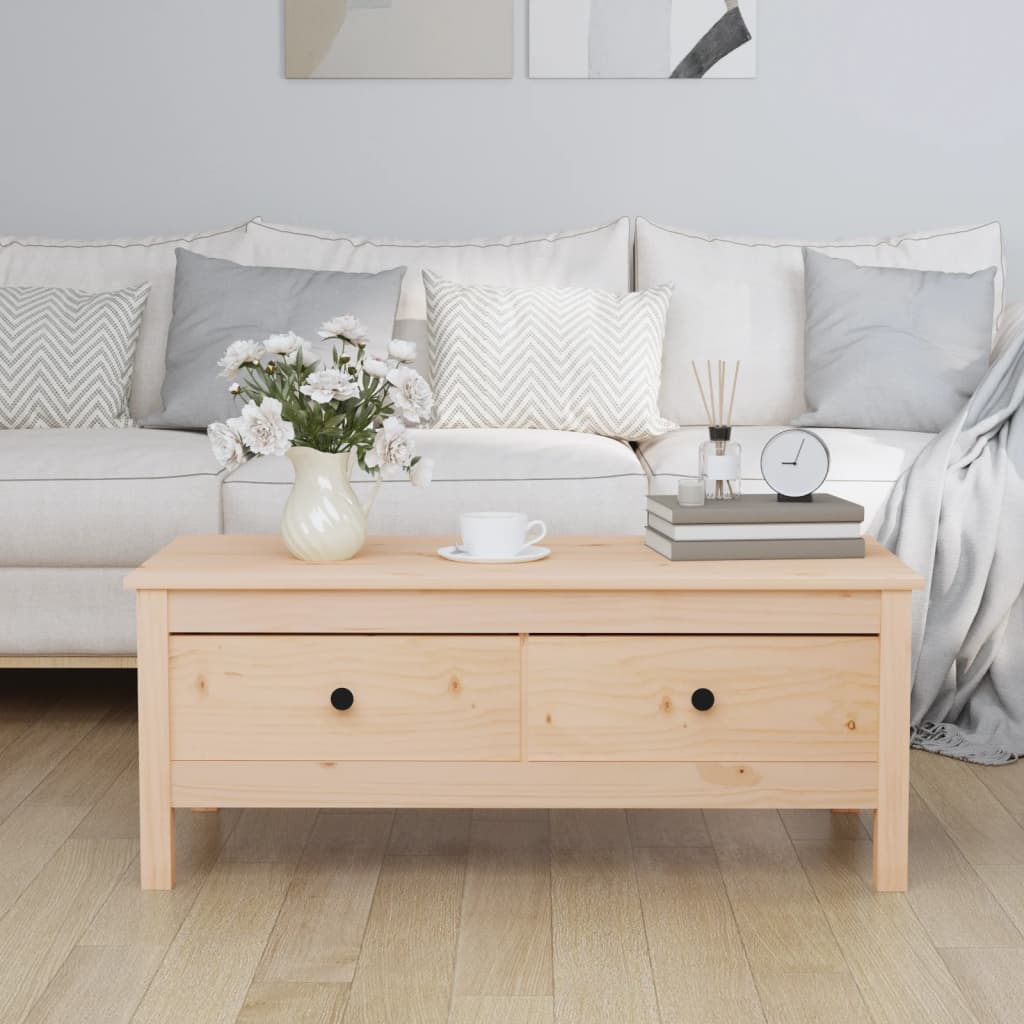Coffee Table 100x50x40 cm Solid Wood Pine - Bargainia.com - 