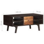 Coffee Table 100x50x45 cm Solid Reclaimed Wood - Bargainia.com - 