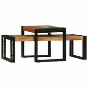 Coffee Table 2 pcs Brown 48 x 40 x 40 cm Solid acacia wood - Bargainia.com - 8721158640086 - 4104722