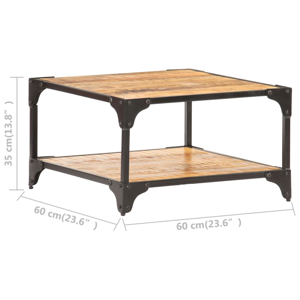 Coffee Table 60x60x35 cm Solid Mango Wood - Bargainia.com - 