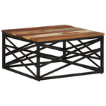 Coffee Table 68x68x35 cm Solid Reclaimed Wood - Bargainia.com - 