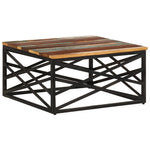 Coffee Table 68x68x35 cm Solid Reclaimed Wood - Bargainia.com - 