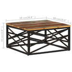 Coffee Table 68x68x35 cm Solid Reclaimed Wood - Bargainia.com - 