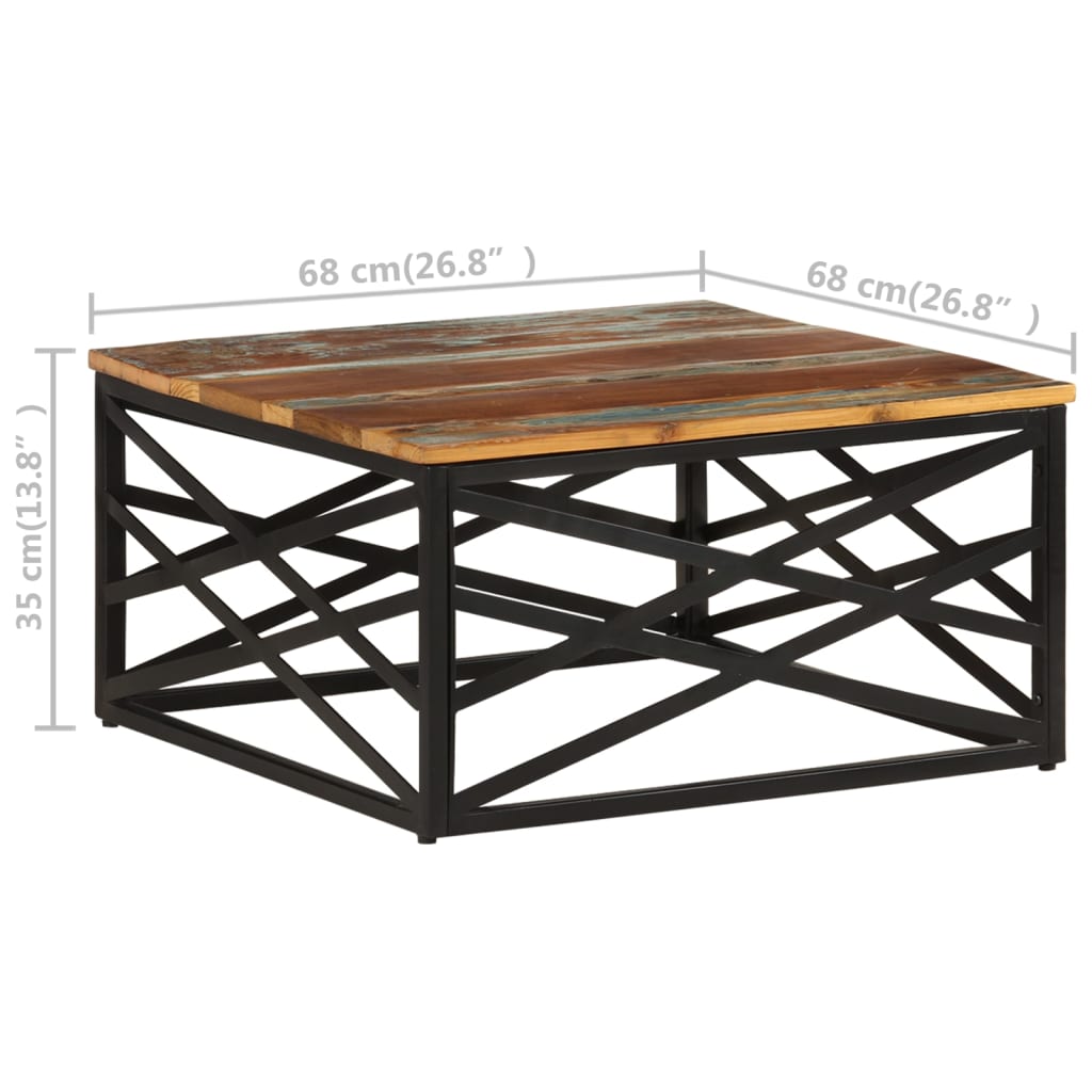 Coffee Table 68x68x35 cm Solid Reclaimed Wood - Bargainia.com - 8720286505038 - 330075