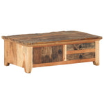 Coffee Table 90x50x31 cm Solid Reclaimed Wood - Bargainia.com - 