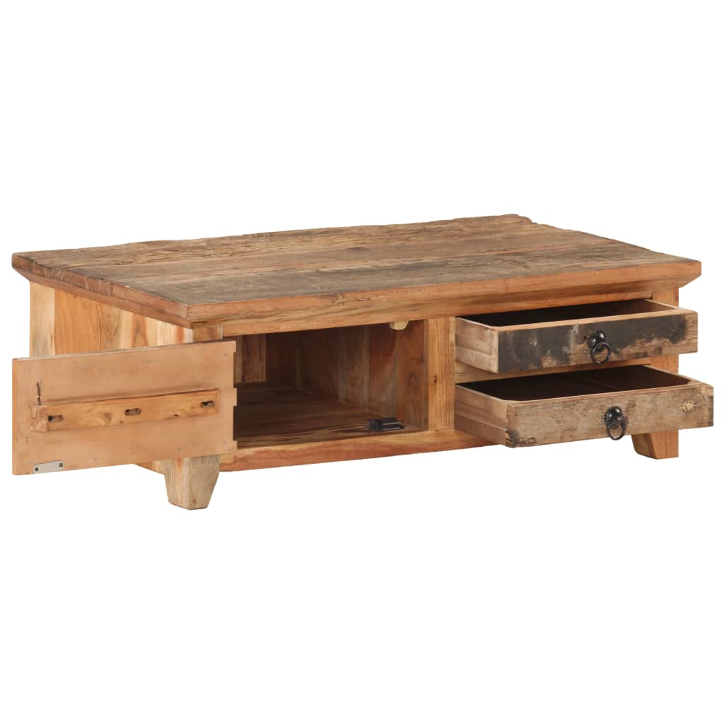 Coffee Table 90x50x31 cm Solid Reclaimed Wood - Bargainia.com - 