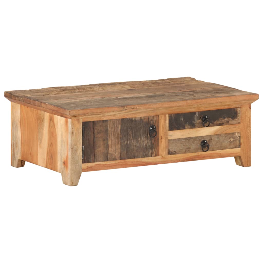 Coffee Table 90x50x31 cm Solid Reclaimed Wood - Bargainia.com - 