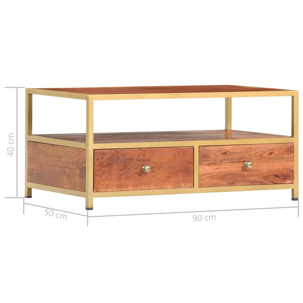 Coffee Table 90x50x40 cm Solid Acacia Wood - Bargainia.com - 