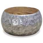 Coffee Table Aluminium Teak 60x60x30 cm - Bargainia.com - 