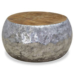 Coffee Table Aluminium Teak 60x60x30 cm - Bargainia.com - 