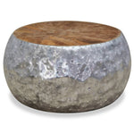 Coffee Table Aluminium Teak 60x60x30 cm - Bargainia.com - 