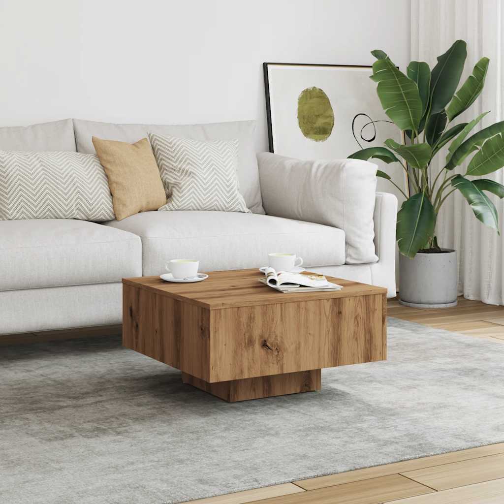 Coffee Table Artisan Oak 60x60x31.5 cm Engineered Wood - Bargainia.com - 