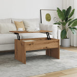 Coffee Table Artisan Oak 80x50.5x41.5 cm Engineered Wood - Bargainia.com - 