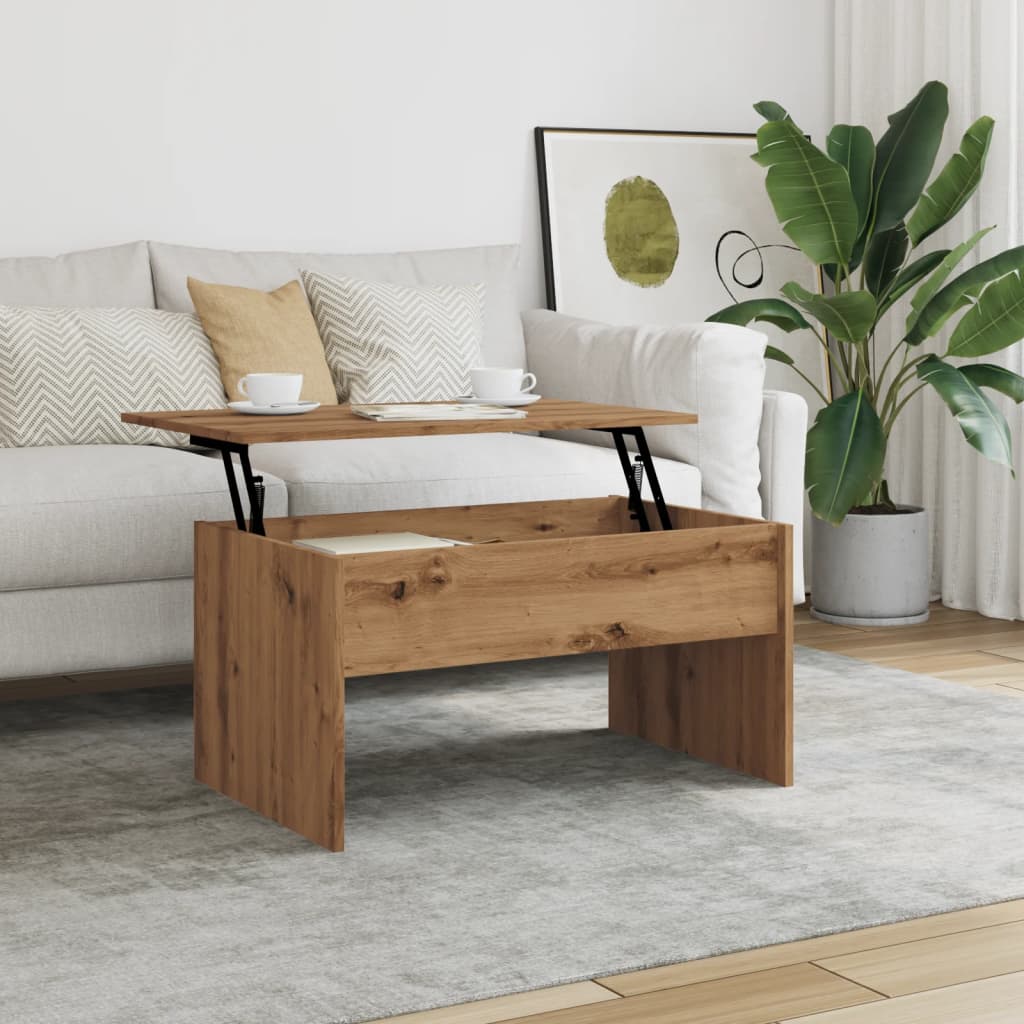 Coffee Table Artisan Oak 80x50.5x41.5 cm Engineered Wood - Bargainia.com - 