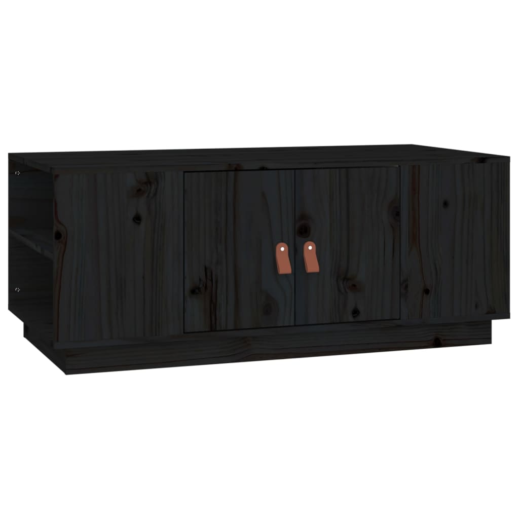 Coffee Table Black 100x50x41 cm Solid Wood Pine - Bargainia.com - 8720287203445 - 818259
