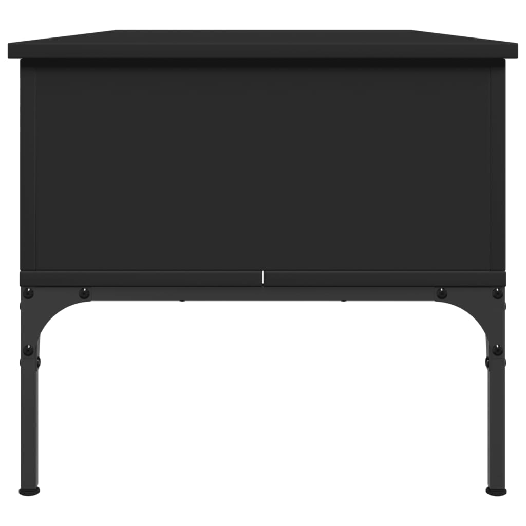 Coffee Table Black 100x50x45 cm Engineered Wood and Metal - Bargainia.com - 