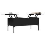 Coffee Table Black 100x50x45 cm Engineered Wood and Metal - Bargainia.com - 