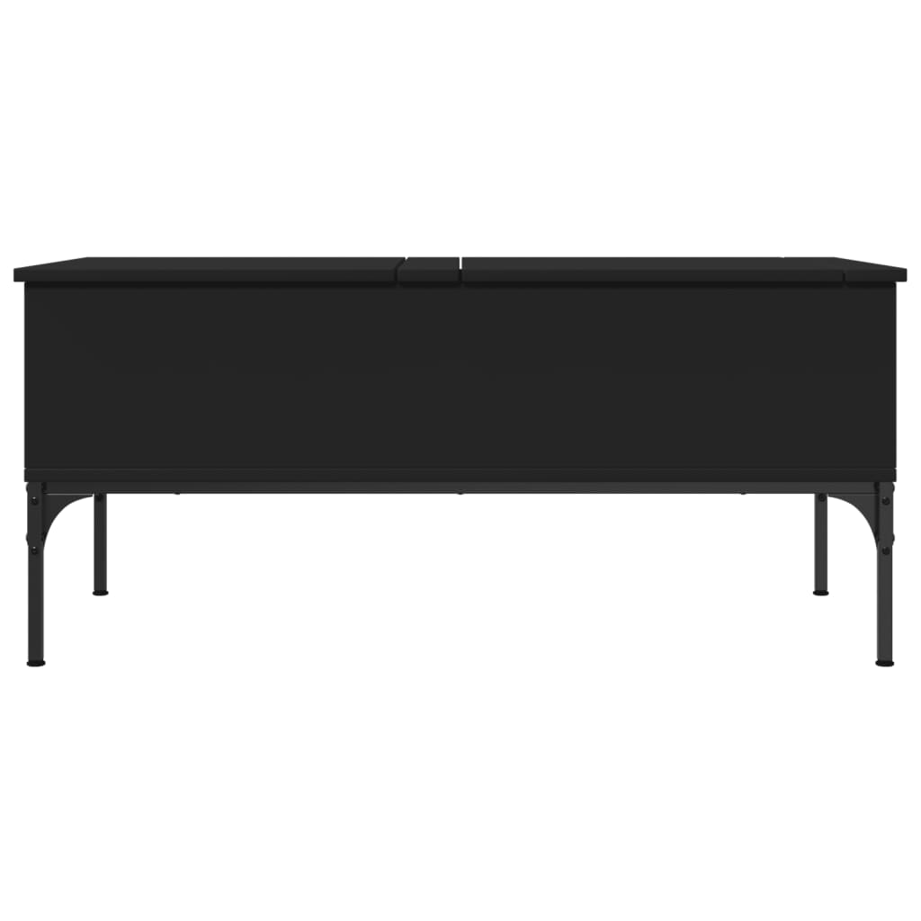 Coffee Table Black 100x50x45 cm Engineered Wood and Metal - Bargainia.com - 