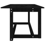 Coffee Table Black 110x55x45 cm Solid Wood Pine - Bargainia.com - 
