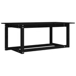 Coffee Table Black 110x55x45 cm Solid Wood Pine - Bargainia.com - 