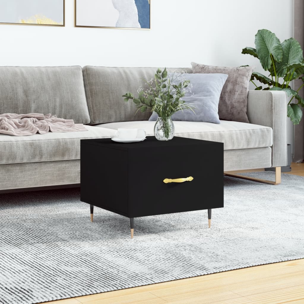 Coffee Table Black 50x50x40 cm Engineered Wood - Bargainia.com - 