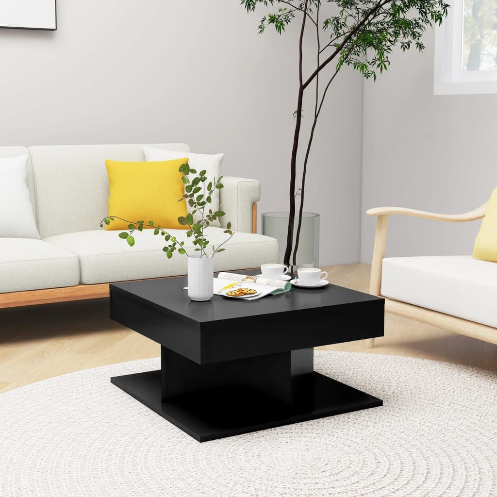 Coffee Table Black 57x57x30 cm Engineered Wood - Bargainia.com - 8720286607091 - 808369