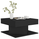 Coffee Table Black 57x57x30 cm Engineered Wood - Bargainia.com - 