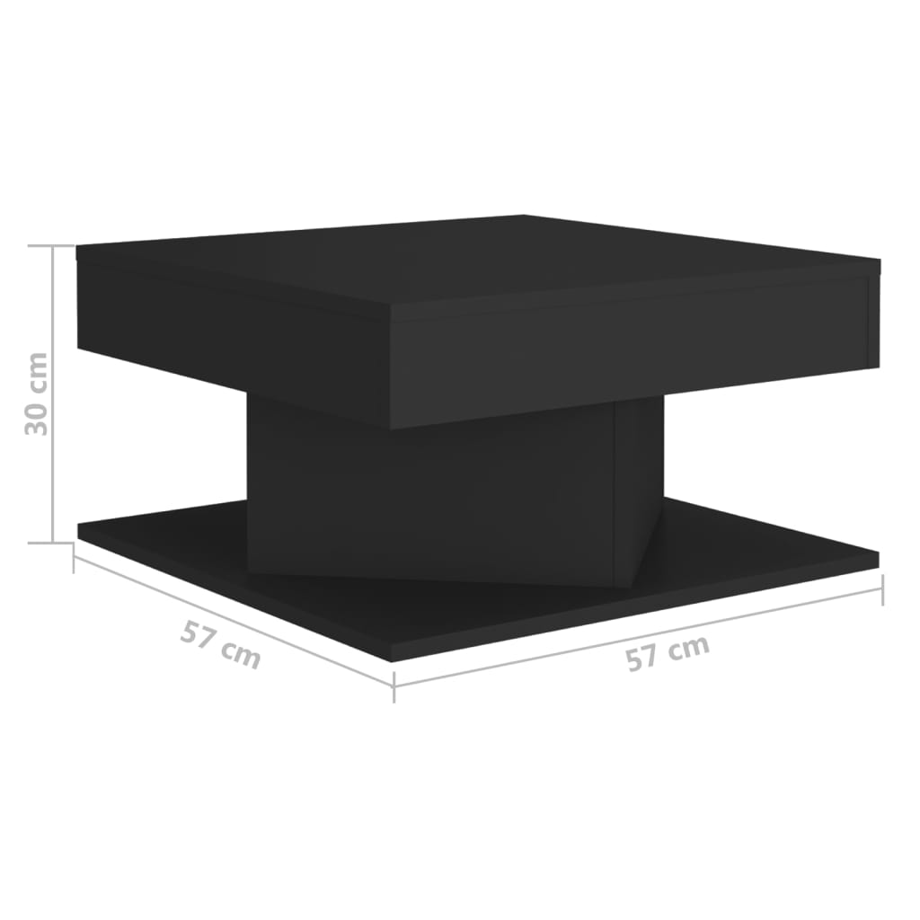 Coffee Table Black 57x57x30 cm Engineered Wood - Bargainia.com - 8720286607091 - 808369