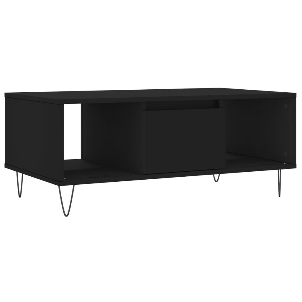 Coffee Table Black 90x50x36.5 cm Engineered Wood - Bargainia.com - 