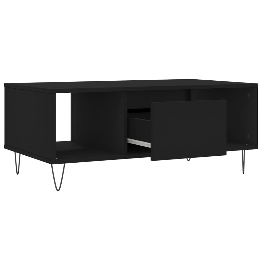 Coffee Table Black 90x50x36.5 cm Engineered Wood - Bargainia.com - 