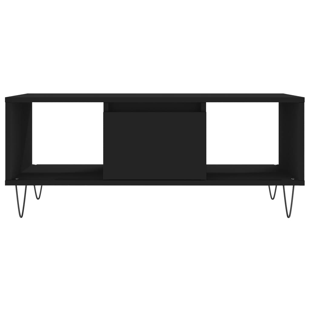 Coffee Table Black 90x50x36.5 cm Engineered Wood - Bargainia.com - 
