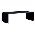 Coffee Table Black 98x45x31 cm Tempered Glass - Bargainia.com - 