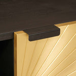 Coffee Table Black and Gold 100 x 54 x 40 cm Solid mango wood - Bargainia.com - 