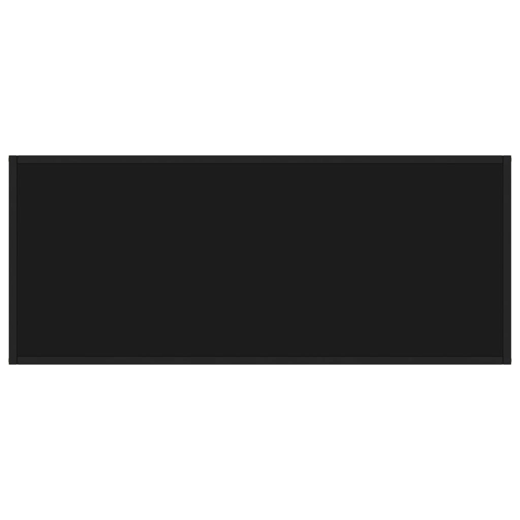 Coffee Table Black with Black Glass 120x50x35 cm - Bargainia.com - 