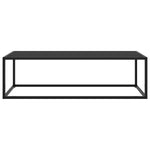 Coffee Table Black with Black Glass 120x50x35 cm - Bargainia.com - 