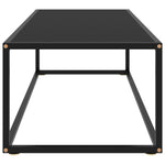 Coffee Table Black with Black Glass 120x50x35 cm - Bargainia.com - 