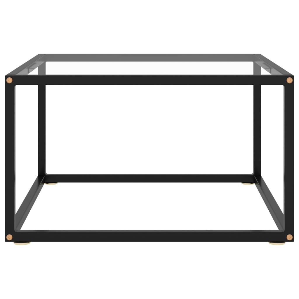 Coffee Table Black with Tempered Glass 60x60x35 cm - Bargainia.com - 8720286057995 - 322871