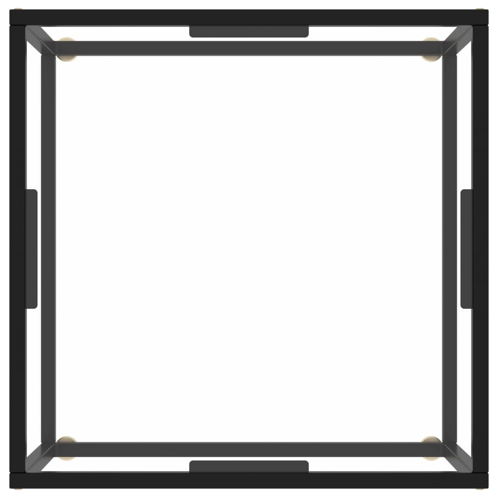 Coffee Table Black with Tempered Glass 60x60x35 cm - Bargainia.com - 8720286057995 - 322871