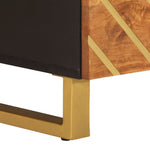 Coffee Table Brown and Black 80x54x40 cm Solid Wood Mango - Bargainia.com - 
