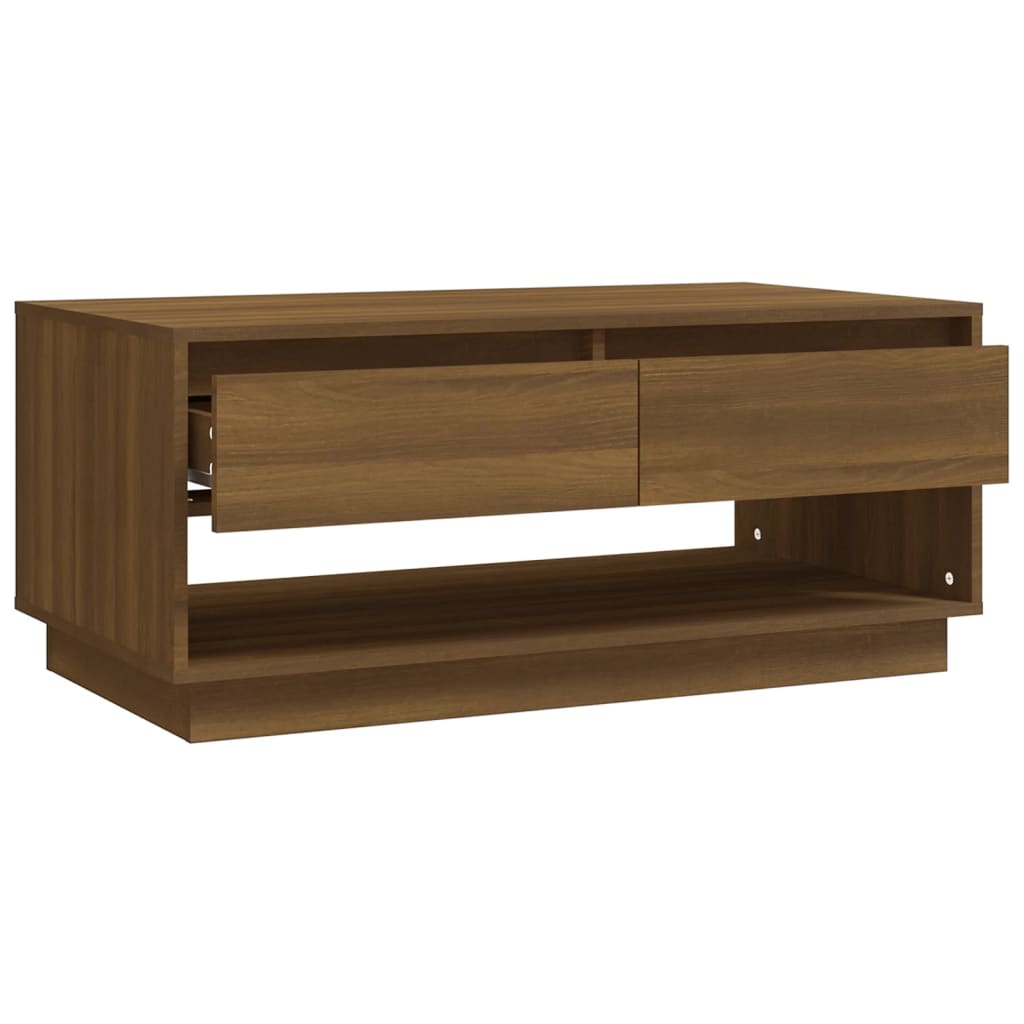 Coffee Table Brown Oak 102.5x55x44 cm Engineered Wood - Bargainia.com - 8720286836644 - 812980