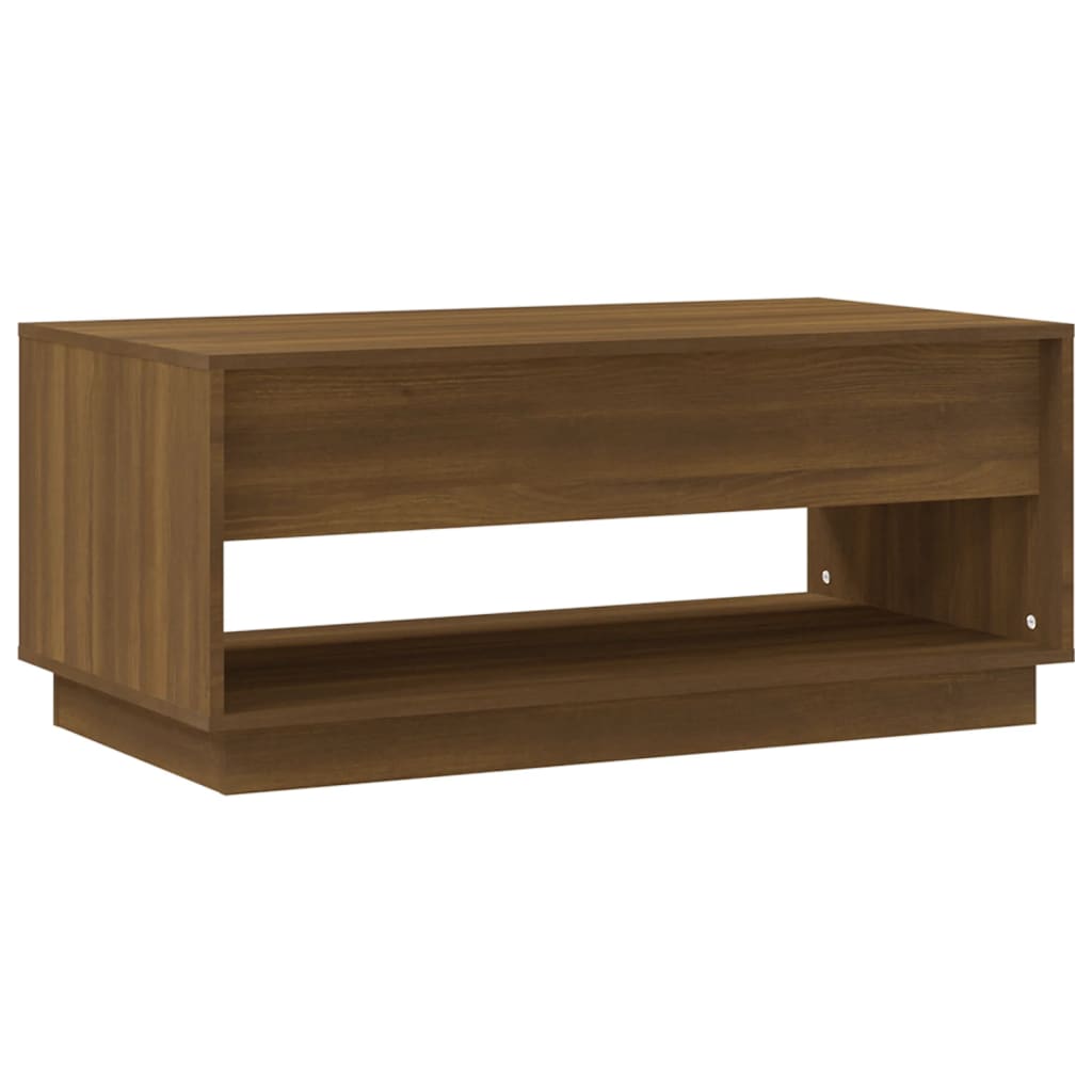 Coffee Table Brown Oak 102.5x55x44 cm Engineered Wood - Bargainia.com - 