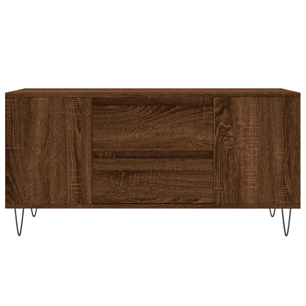 Coffee Table Brown Oak 102x44.5x50 cm Engineered Wood - Bargainia.com - 