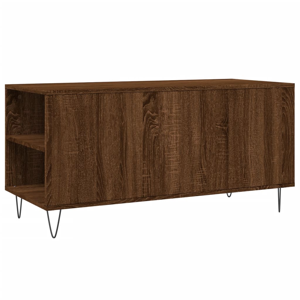 Coffee Table Brown Oak 102x44.5x50 cm Engineered Wood - Bargainia.com - 