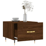 Coffee Table Brown Oak 50x50x40 cm Engineered Wood - Bargainia.com - 