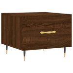 Coffee Table Brown Oak 50x50x40 cm Engineered Wood - Bargainia.com - 