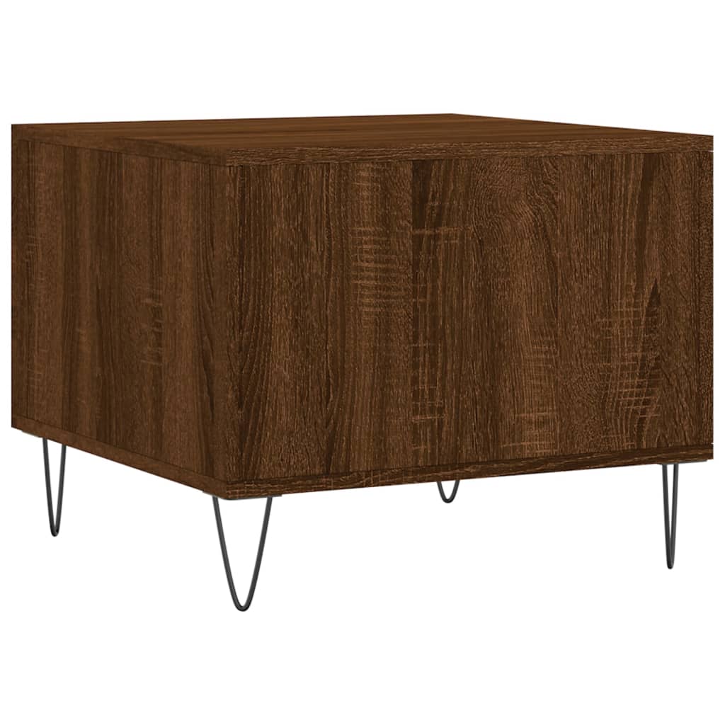Coffee Table Brown Oak 50x50x40 cm Engineered Wood - Bargainia.com - 