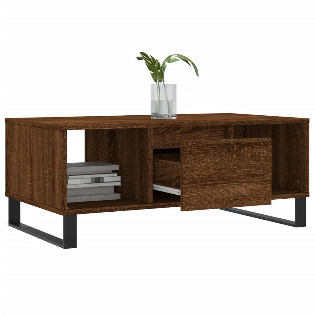 Coffee Table Brown Oak 90x50x36.5 cm Engineered Wood - Bargainia.com - 8721012109865 - 830603