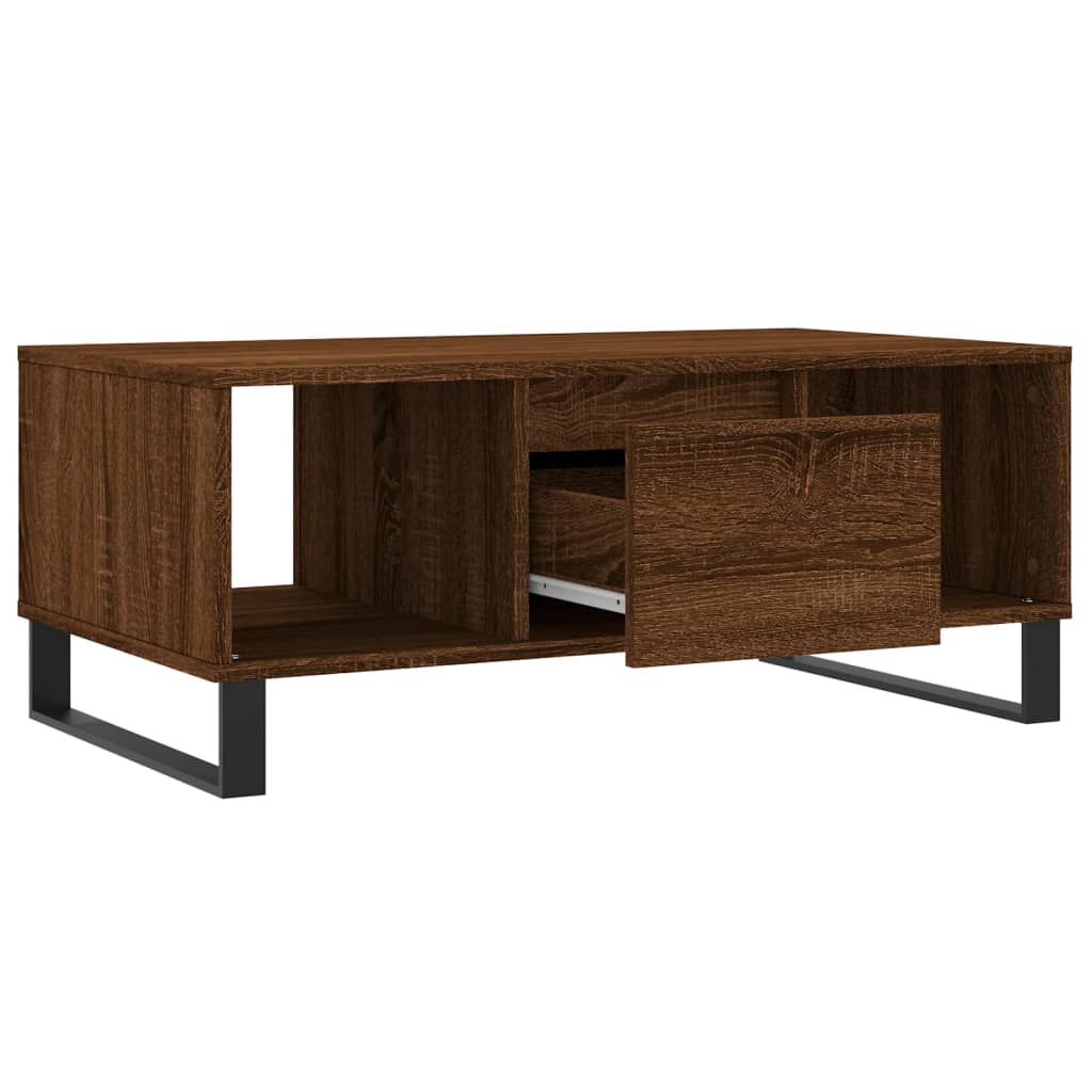 Coffee Table Brown Oak 90x50x36.5 cm Engineered Wood - Bargainia.com - 8721012109865 - 830603