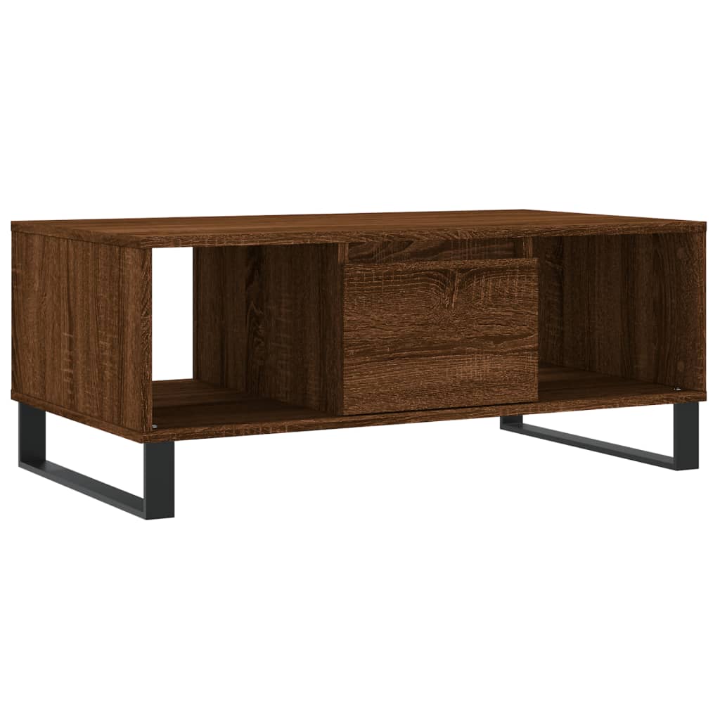 Coffee Table Brown Oak 90x50x36.5 cm Engineered Wood - Bargainia.com - 8721012109865 - 830603