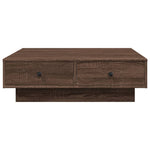 Coffee Table Brown oak 90x90x28 cm Engineered Wood - Bargainia.com - 